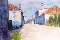 mag. marcus stiehl_mailberg_kellergasse_weinviertel_aquarell_watercolour