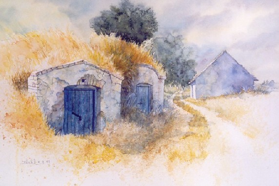 mag. marcus stiehl_eibestal_eibesthal_kellergasse_weinviertel_aquarell_watercolour