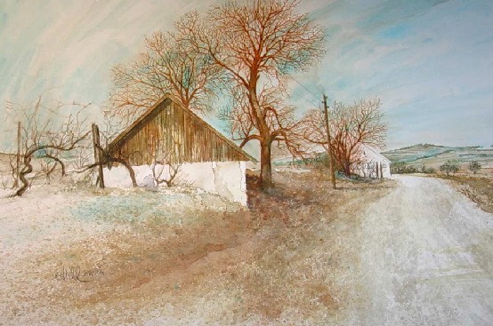 mag. marcus stiehl_fugging_weinviertel_kellergasse_aquarell_watercolour