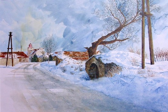 mag. marcus stiehl_unternalb_kellergasse_weinviertel_aquarell_watercolour