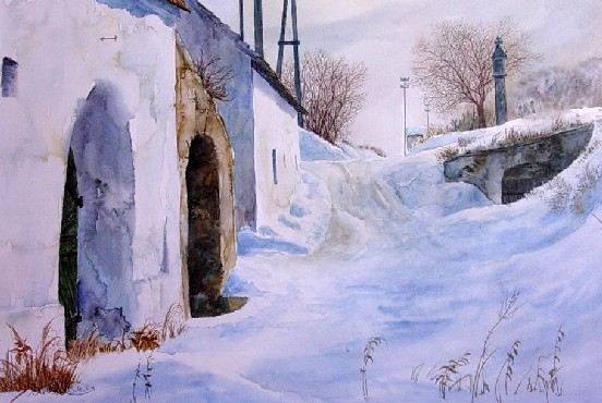 mag. marcus stiehl_unternalb_kellergasse_weinviertel_aquarell_watercolour