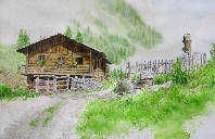 mag. marcus stiehl_oberhaus alm_tirol_aquarell_watercolour