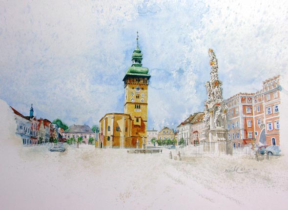 mag. marcus stiehl_retz_kellergasse_weinviertel_aquarell_watercolour