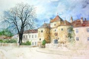 mag. marcus stiehl_traismauer_weinviertel_kellergasse_aquarell_watercolour