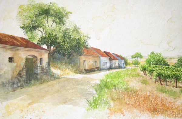 mag. marcus stiehl_wartberg_kellergasse_niedersterreich_aquarell_watercolour