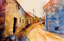 mag. marcus stiehl__kellergasse_weinviertel_aquarell_watercolour