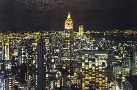 MAG. MARCUS STIEHL - new yor bei nacht_lgemlde_l auf leinen_oilpainting