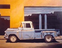 MAG. MARCUS STIEHL - pickup-truck_lgemlde_l auf leinen_oilpainting