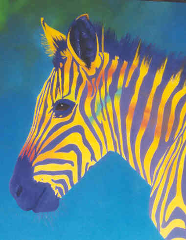 MAG. MARCUS STIEHL - REGENBOGENZEBRA_l auf leinen_lgemlde_oilpainting